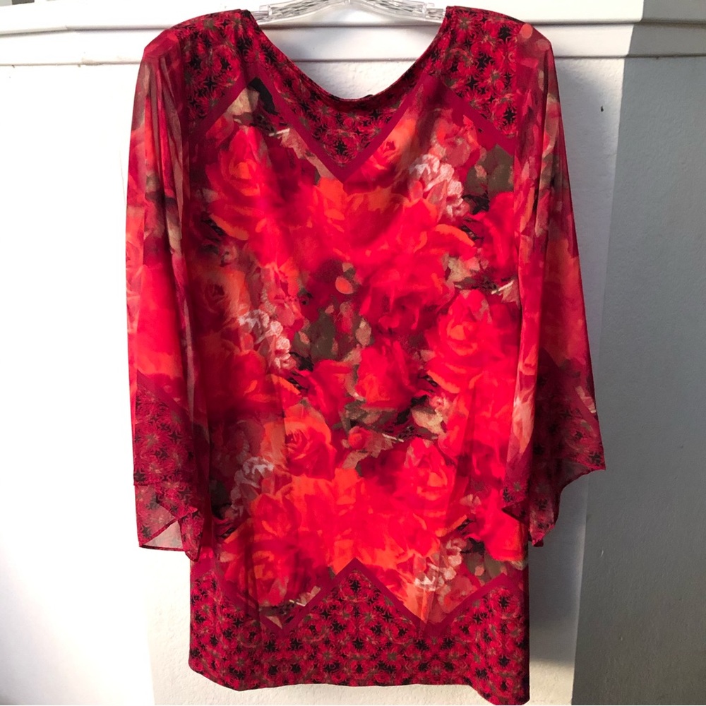 Stile&co. Red Women's long sleeve Dress